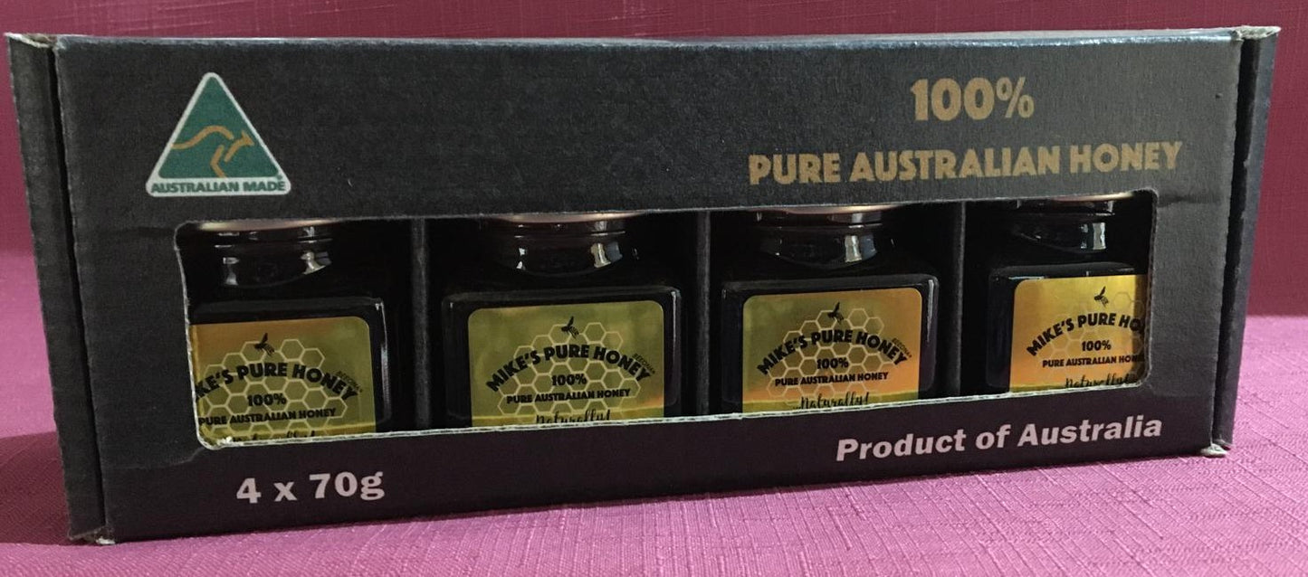 Mike’s Pure Honey – 4-jar Tasting Set (4x70g)